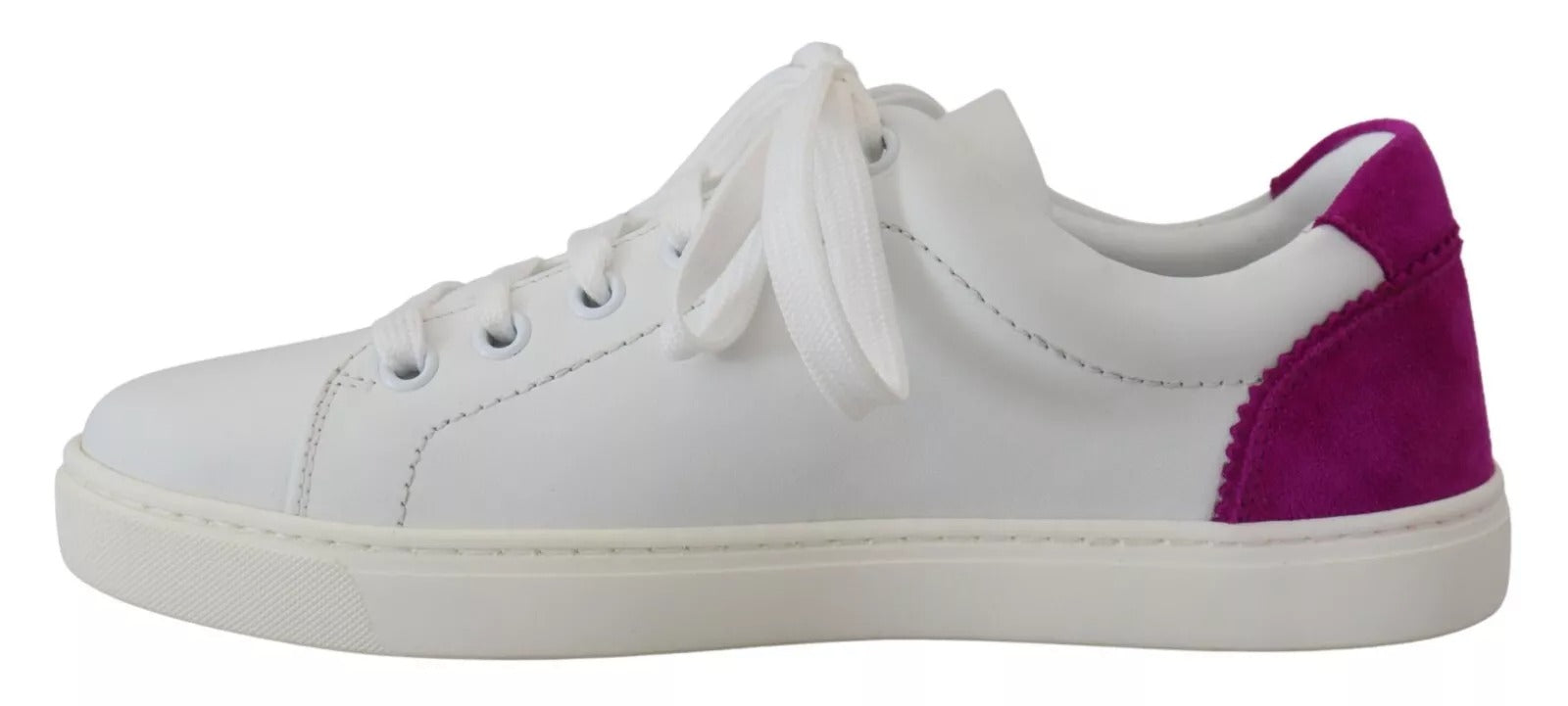Dolce & Gabbana White Classic Sneakers Women Leather Shoes by Dolce & Gabbana