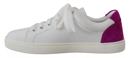 Dolce & Gabbana White Classic Sneakers Women Leather Shoes by Dolce & Gabbana