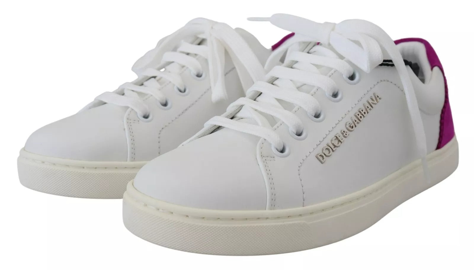 Dolce & Gabbana White Classic Sneakers Women Leather Shoes by Dolce & Gabbana
