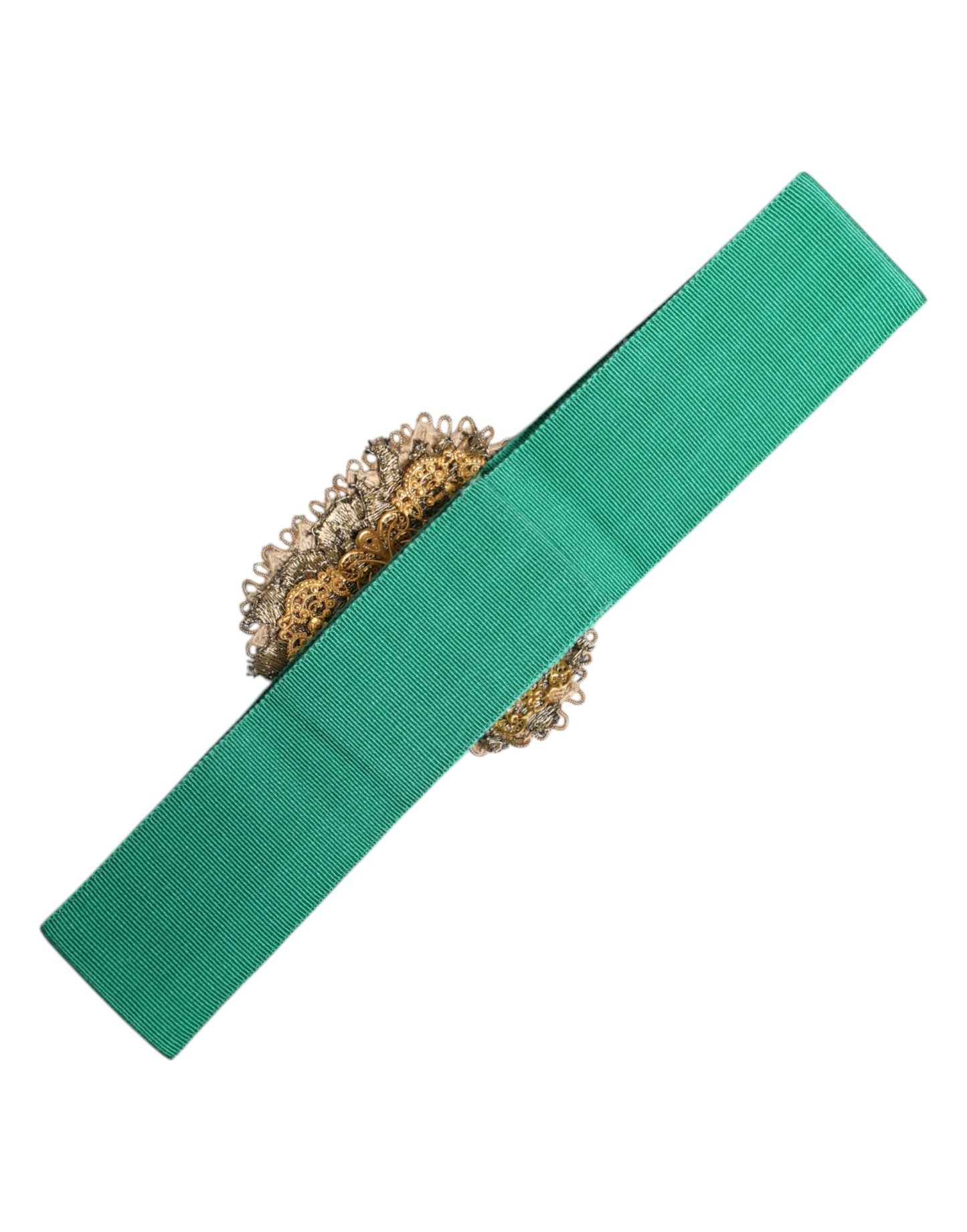 Ceinture extensible verte Dolce &amp; Gabbana à taille large ornée de cœurs
