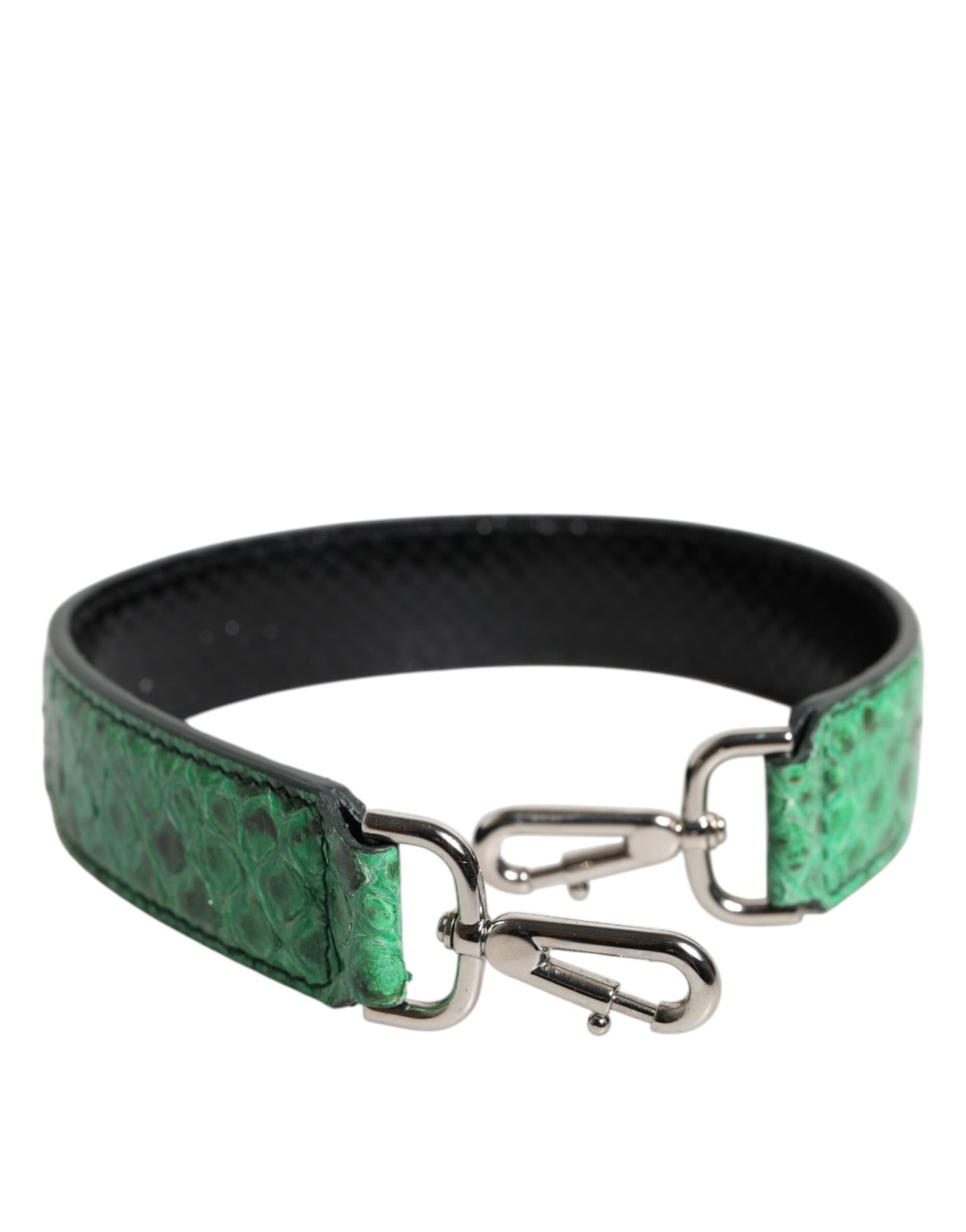 Sac bandoulière en cuir exotique noir et vert Dolce &amp; Gabbana