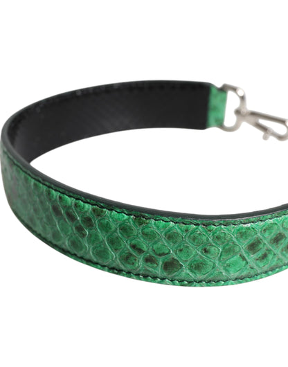 Sac bandoulière en cuir exotique noir et vert Dolce &amp; Gabbana