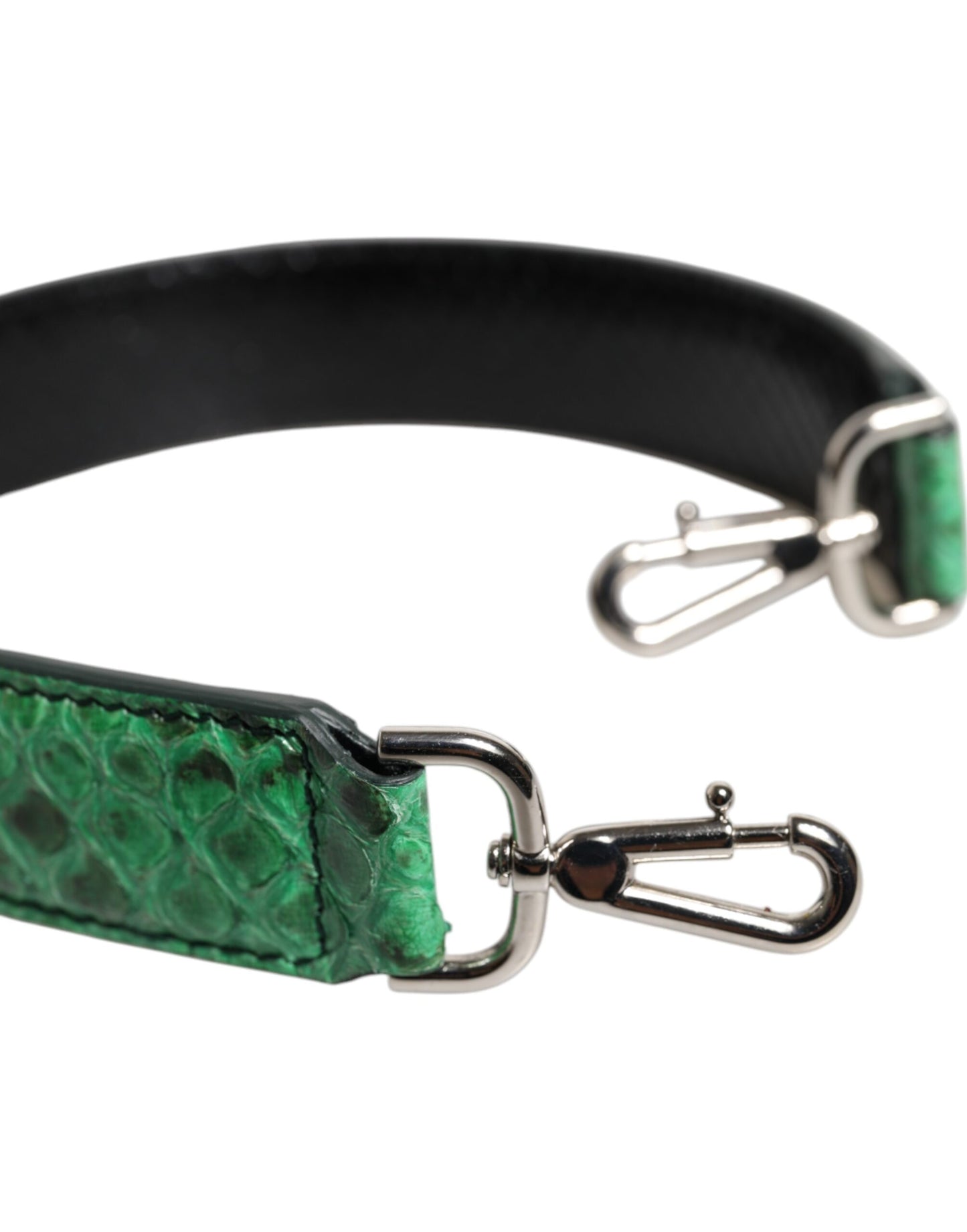 Sac bandoulière en cuir exotique noir et vert Dolce &amp; Gabbana
