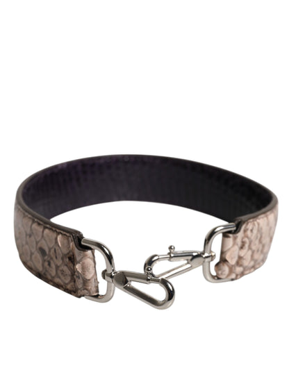 Dolce & Gabbana Schouderriem Pythonleer - Zwart Crème/45 cm