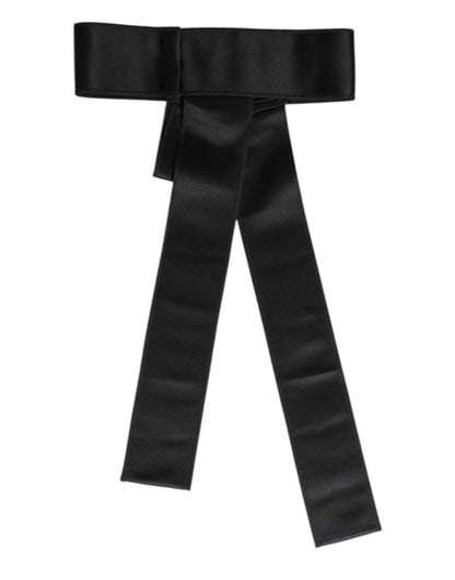 Ceinture large en satin noir Dolce &amp; Gabbana