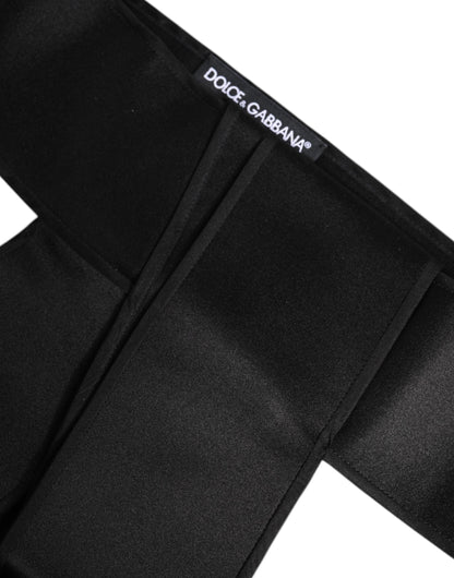 Ceinture large en satin noir Dolce &amp; Gabbana
