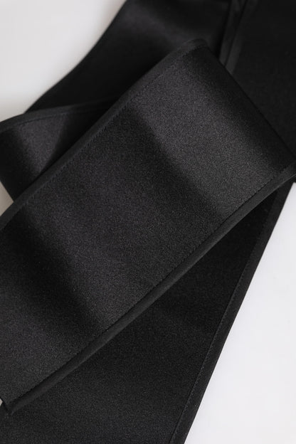 Ceinture large en satin noir Dolce &amp; Gabbana