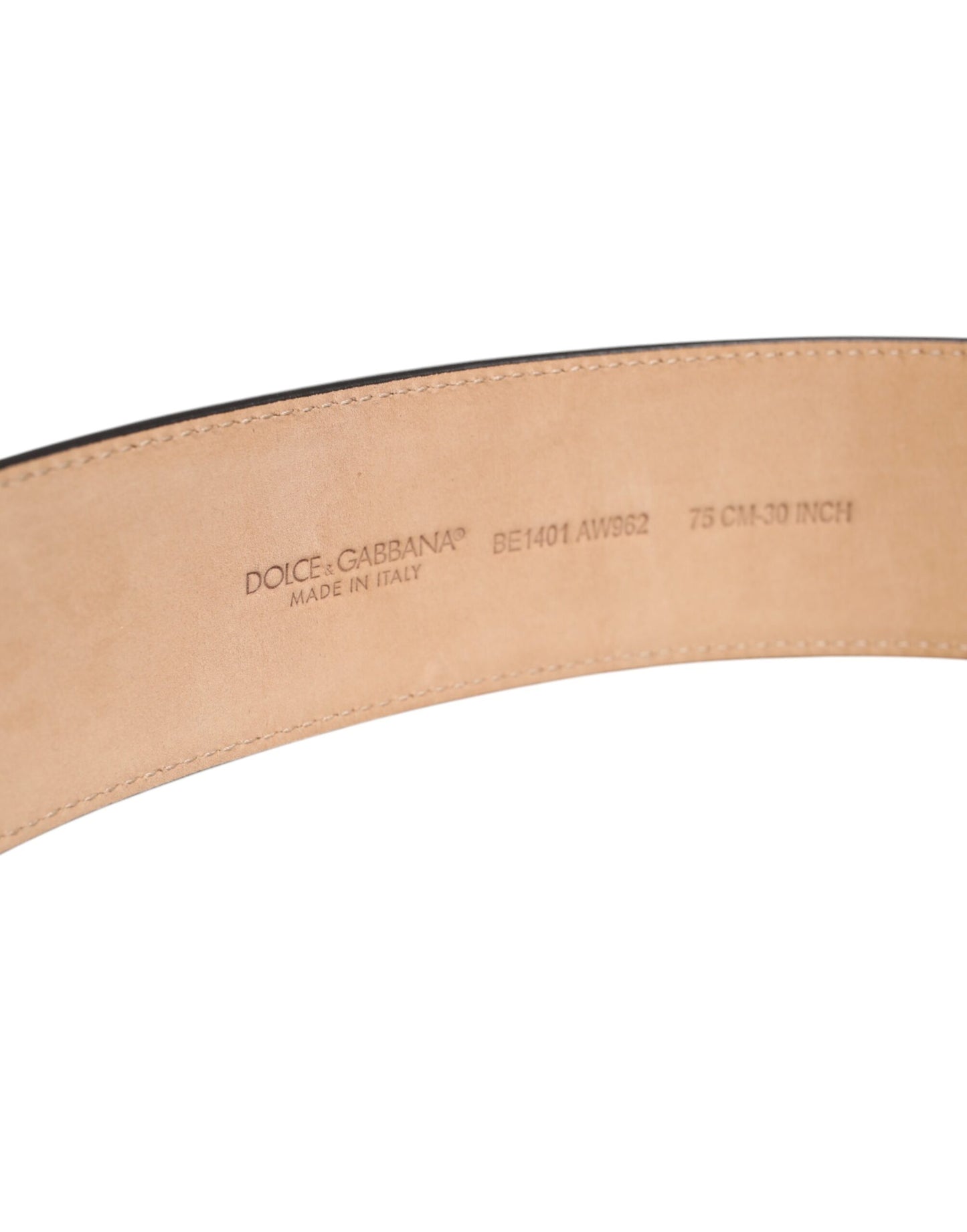 Dolce &amp; Gabbana Brown Logo Engraved Metal Waist Buckle Belt
