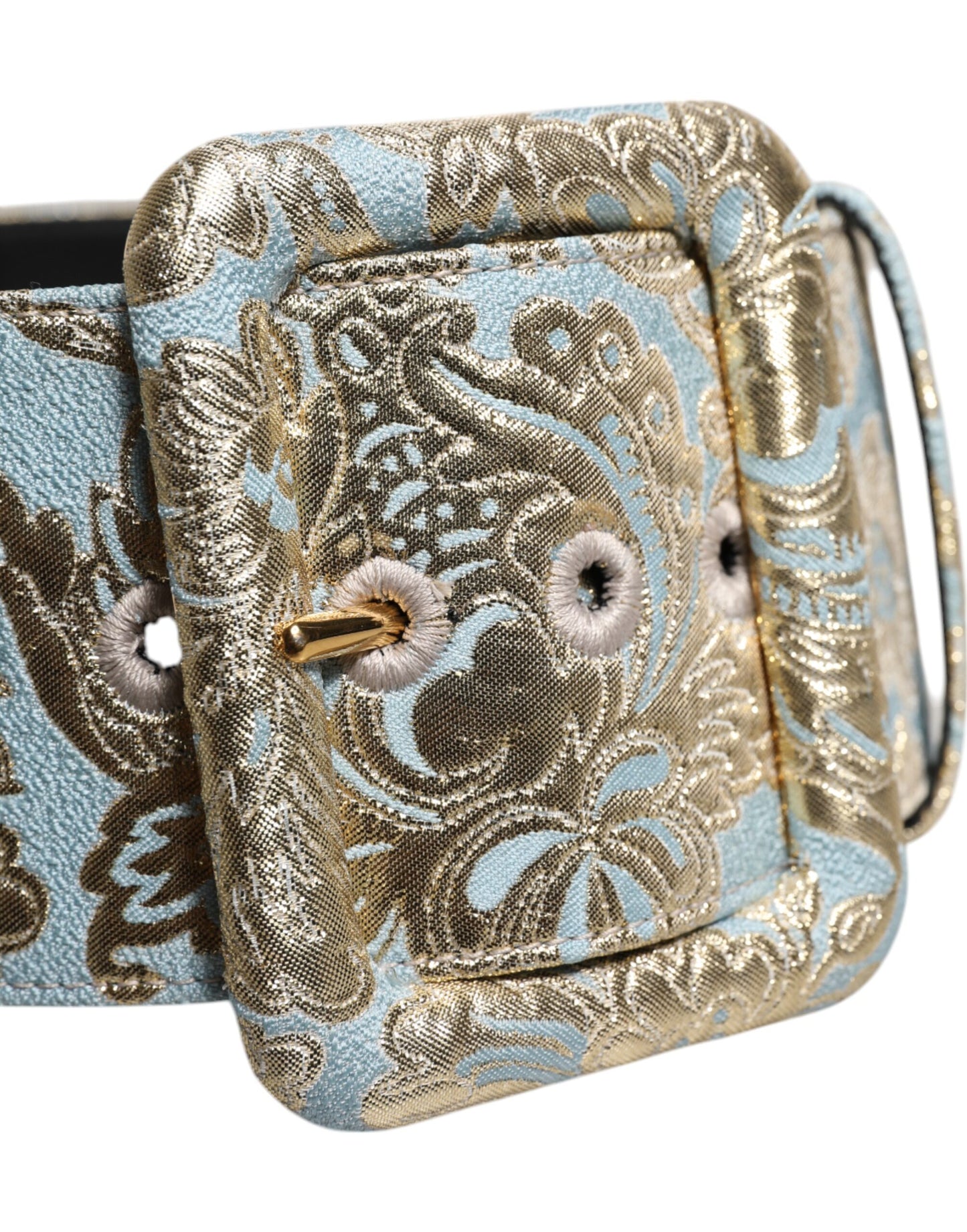 Dolce &amp; Gabbana Multicolor Floral Jacquard Wide Waist Belt