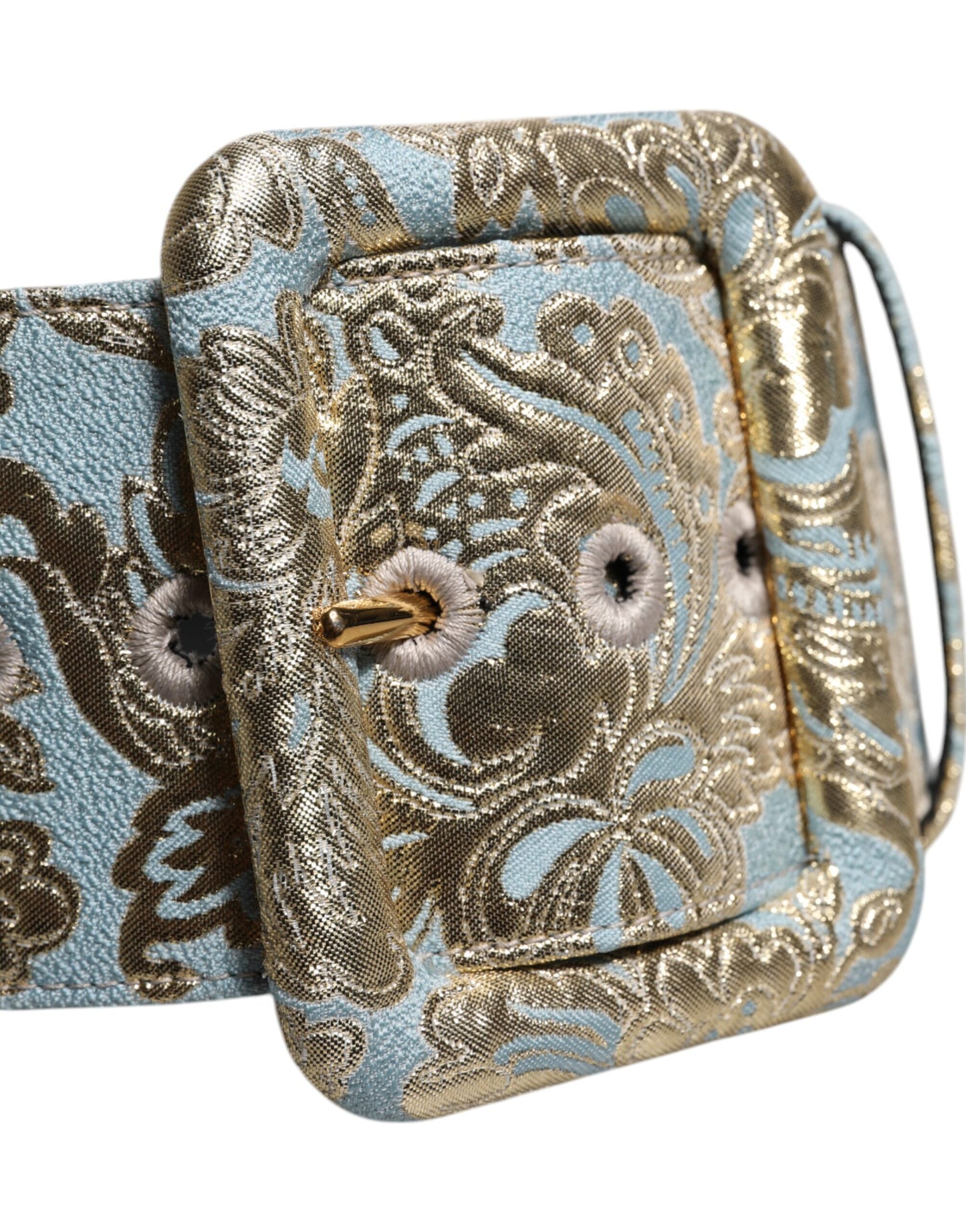 Dolce &amp; Gabbana Multicolor Floral Jacquard Wide Waist Belt