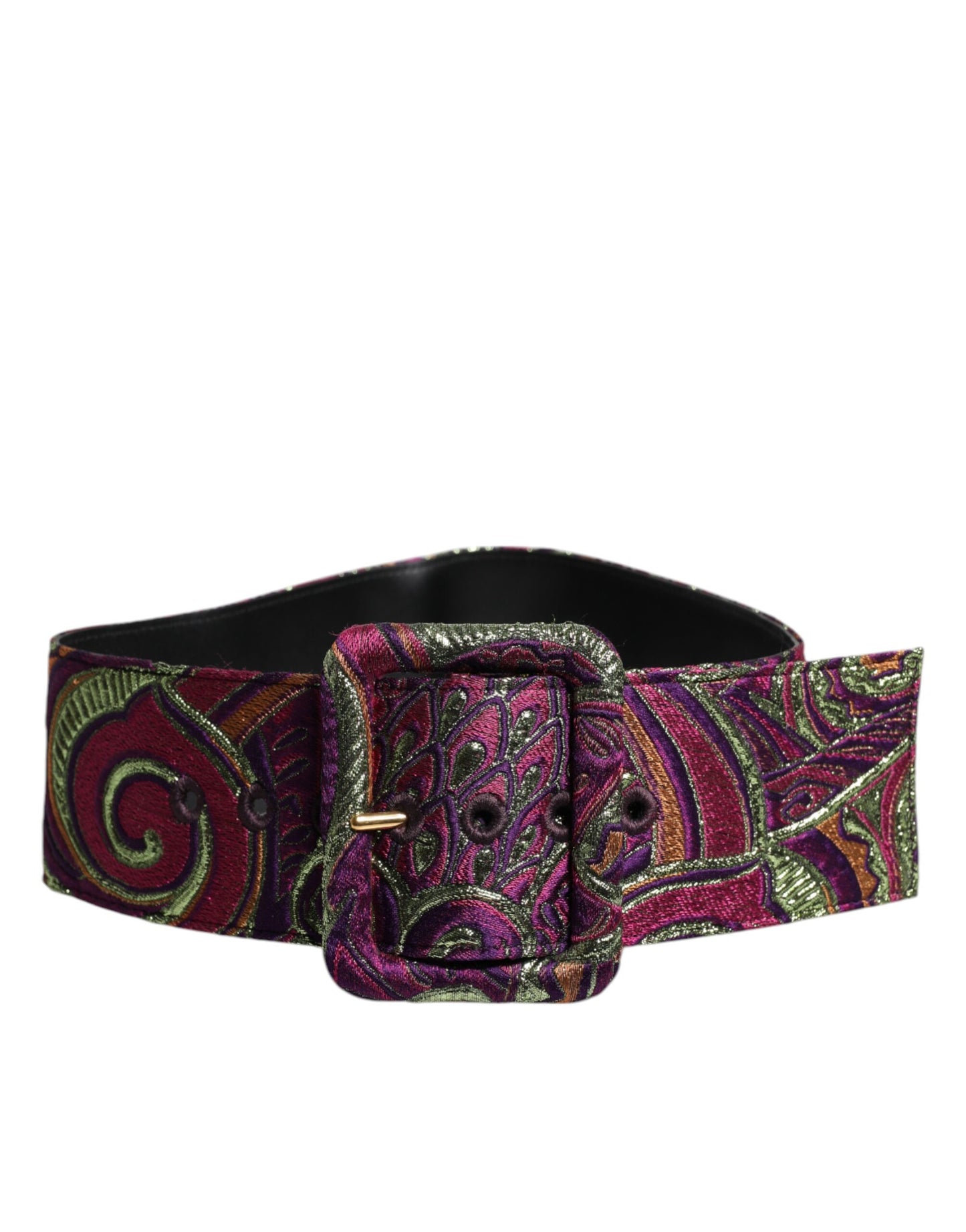 Dolce &amp; Gabbana Multicolor Floral Jacquard Wide Waist Belt