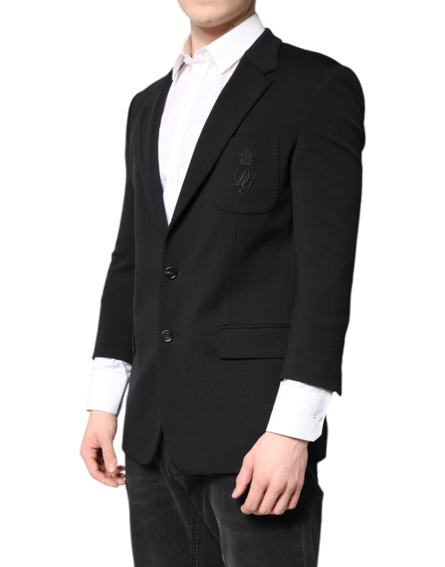 Dolce &amp; Gabbana - Blazer noir à simple boutonnage pour homme