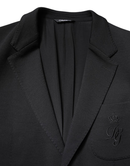 Dolce &amp; Gabbana - Blazer noir à simple boutonnage pour homme