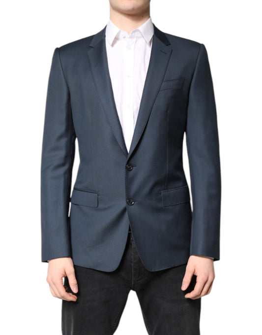 Manteau bleu à simple boutonnage pour homme Dolce &amp; Gabbana, blazer MARTINI