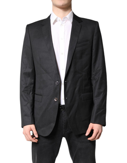 Manteau noir à simple boutonnage pour homme Dolce &amp; Gabbana, blazer MARTINI