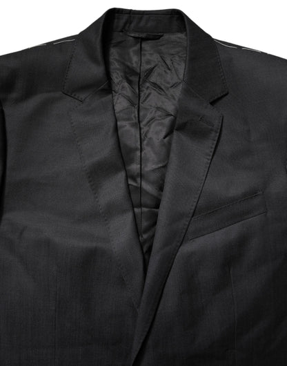 Manteau noir à simple boutonnage pour homme Dolce &amp; Gabbana, blazer MARTINI