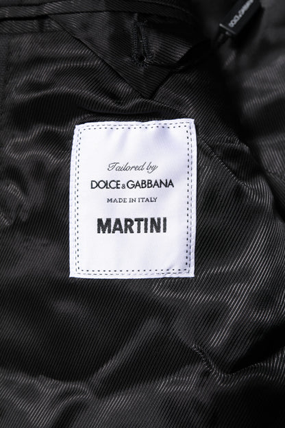 Manteau noir à simple boutonnage pour homme Dolce &amp; Gabbana, blazer MARTINI
