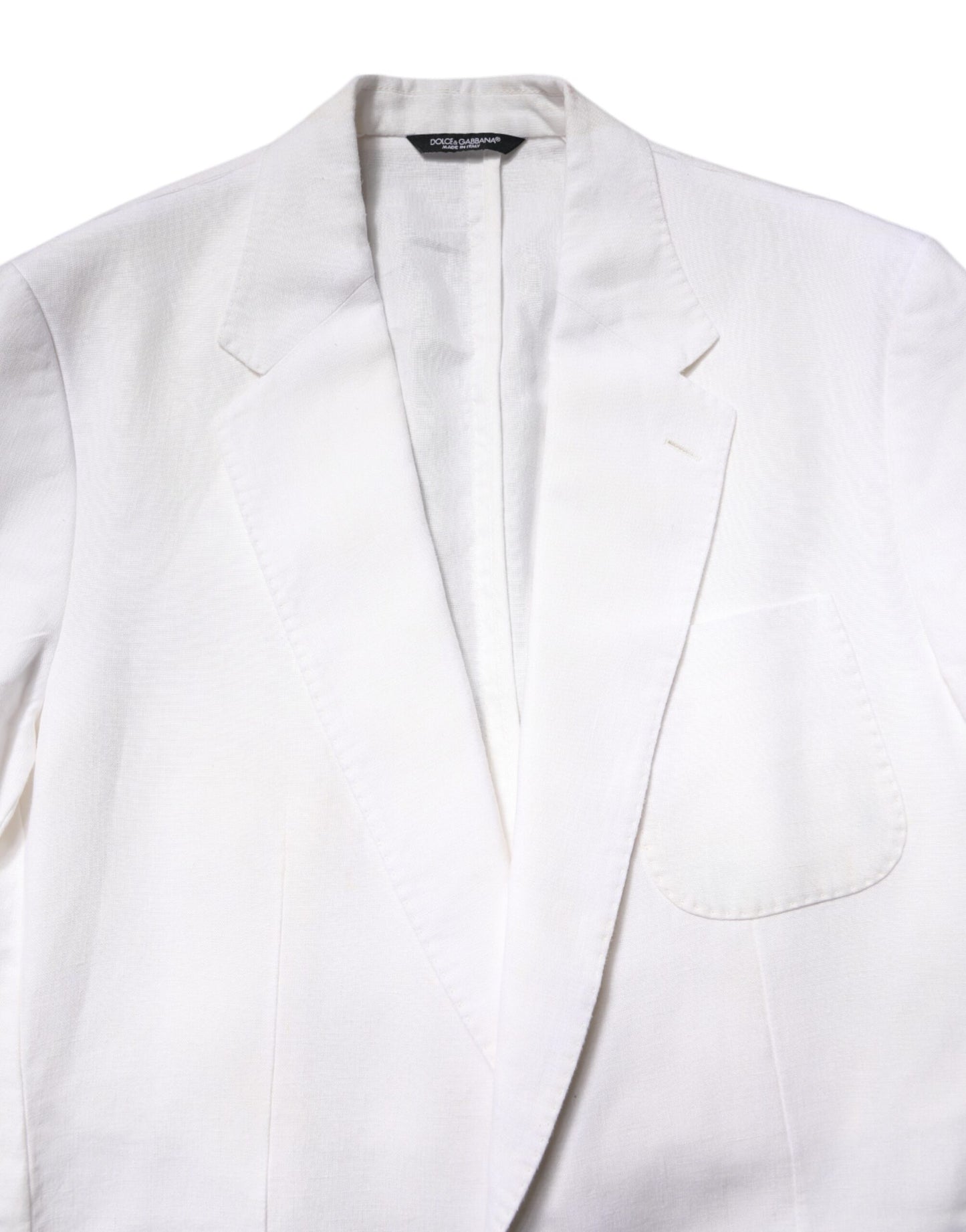 Dolce &amp; Gabbana - Blazer blanc à simple boutonnage pour homme