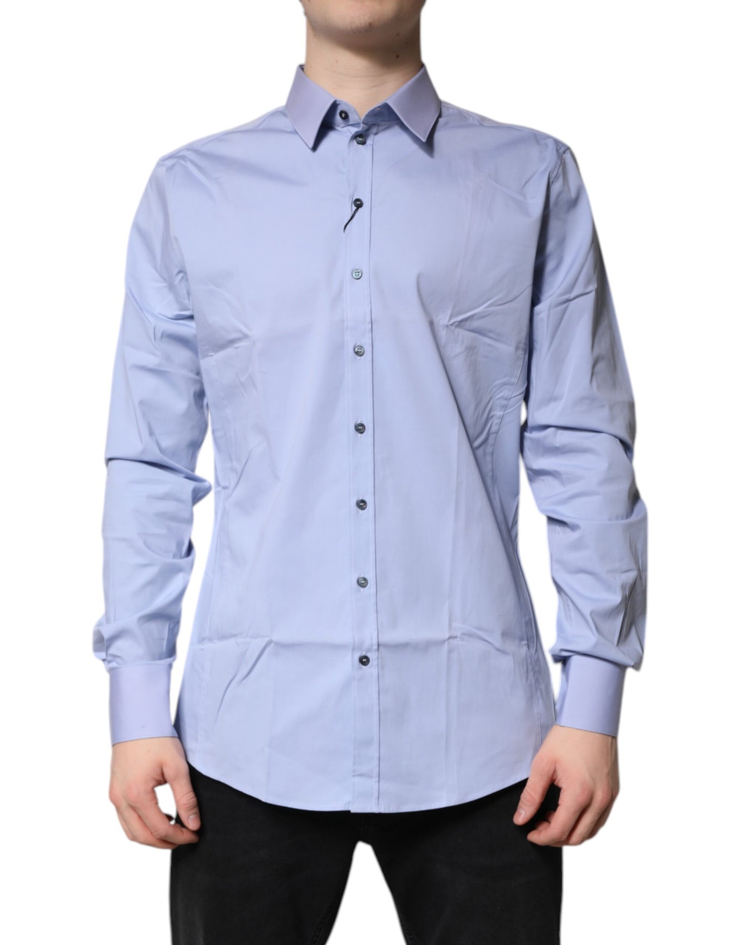 Dolce & Gabbana Light Blue Cotton SICILIA Dress Formal Shirt by Dolce & Gabbana