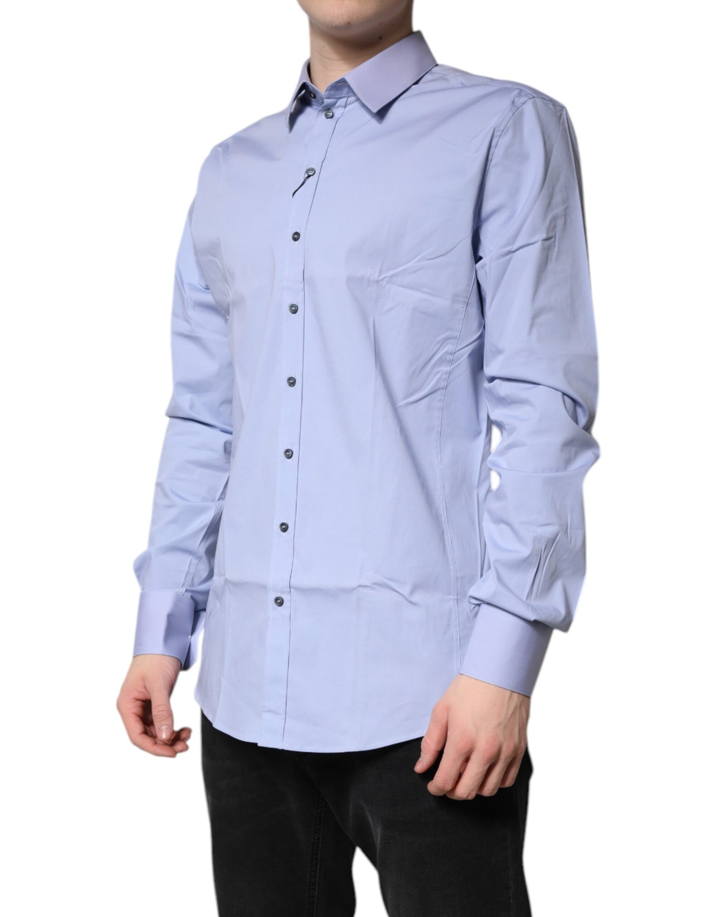 Dolce & Gabbana Light Blue Cotton SICILIA Dress Formal Shirt by Dolce & Gabbana