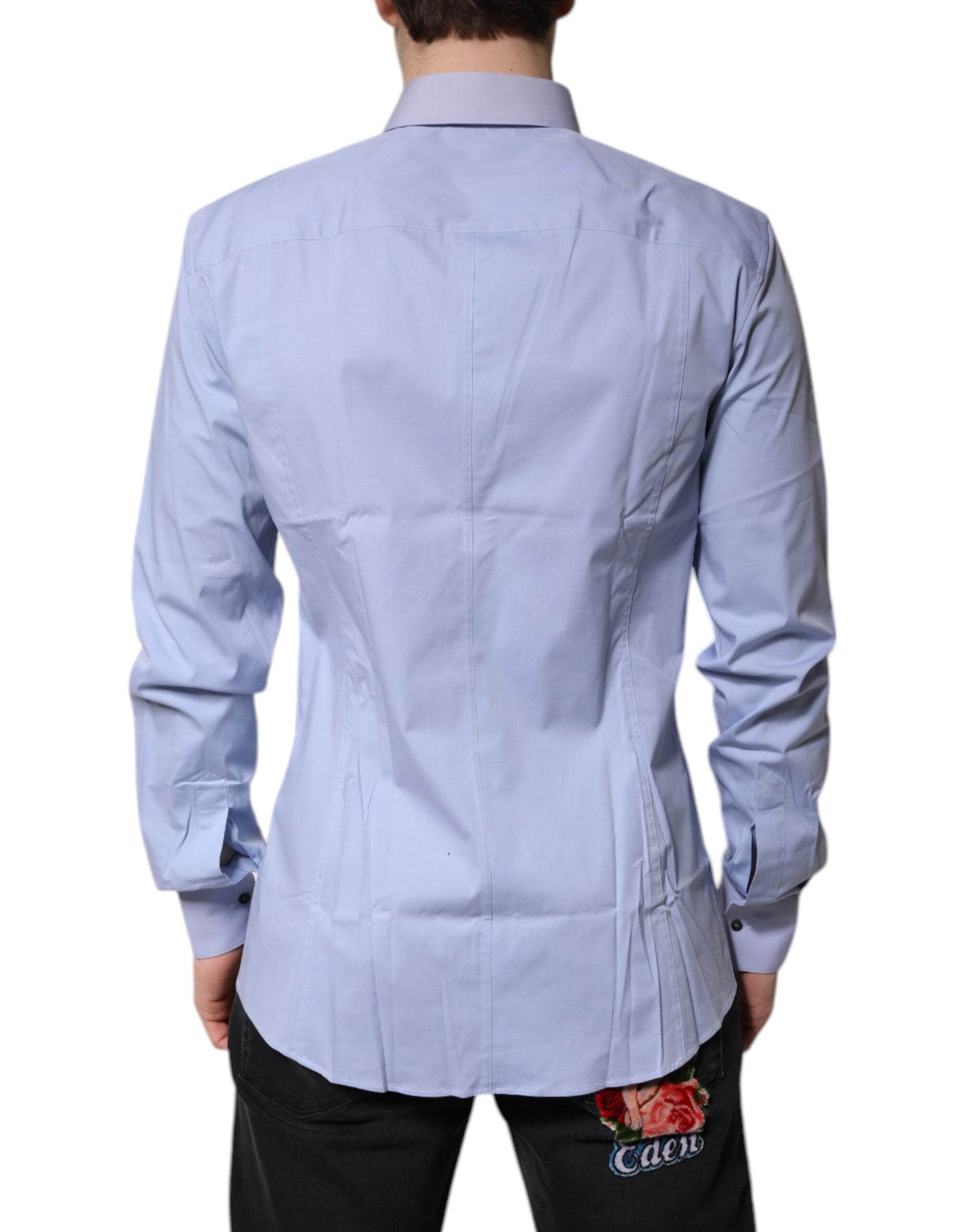 Dolce & Gabbana Light Blue Cotton SICILIA Dress Formal Shirt by Dolce & Gabbana