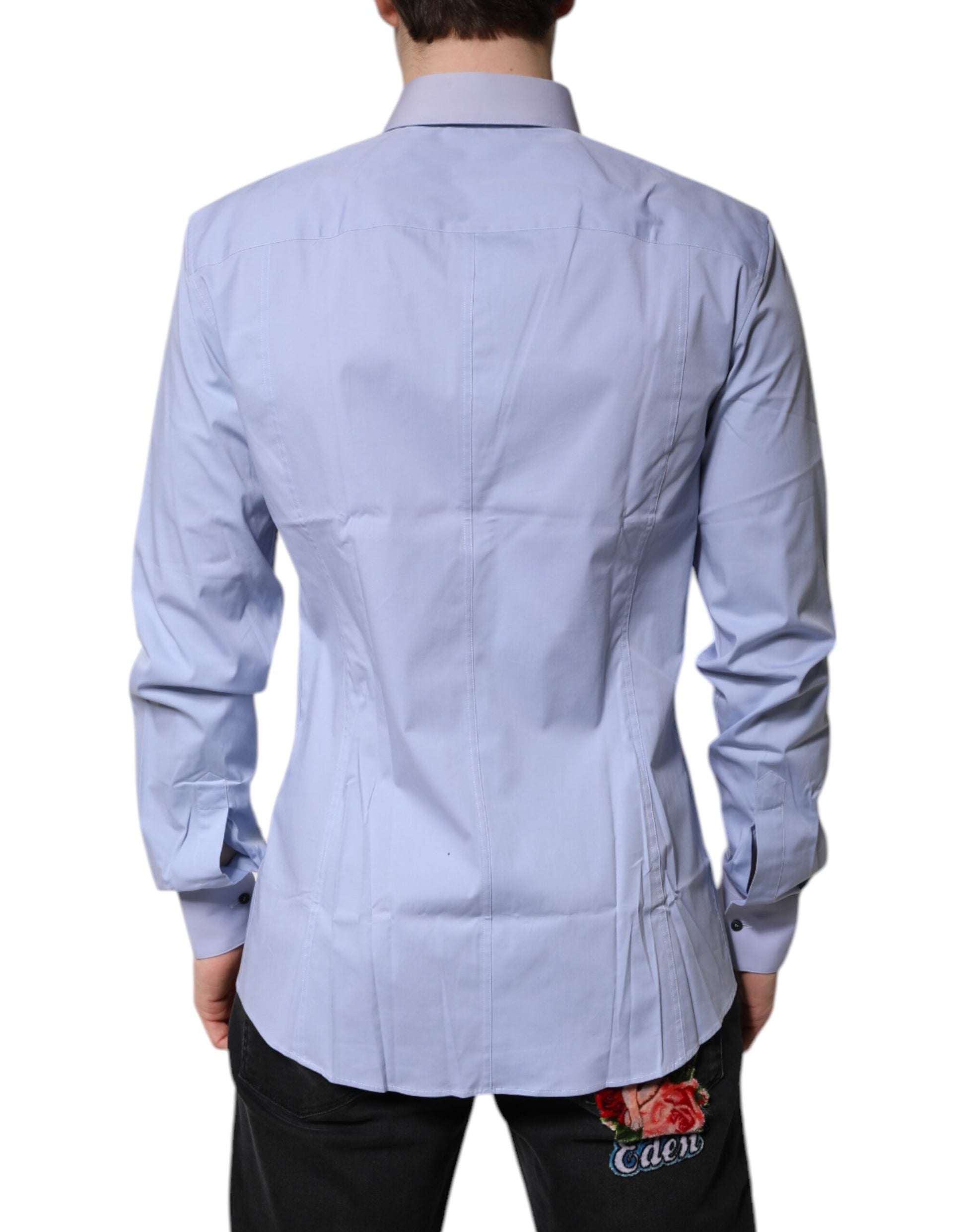 Dolce & Gabbana Light Blue Cotton SICILIA Dress Formal Shirt by Dolce & Gabbana