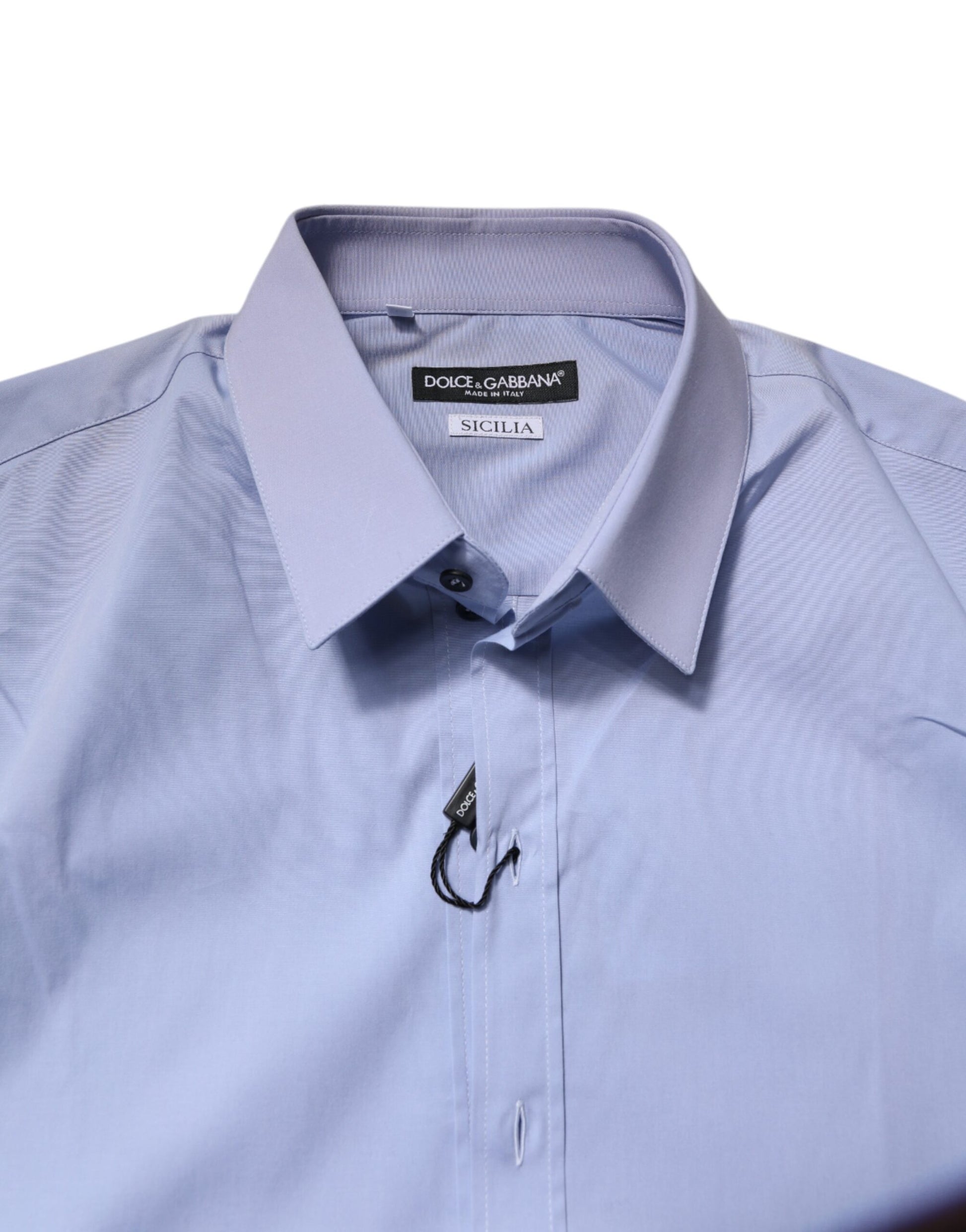 Dolce & Gabbana Light Blue Cotton SICILIA Dress Formal Shirt by Dolce & Gabbana