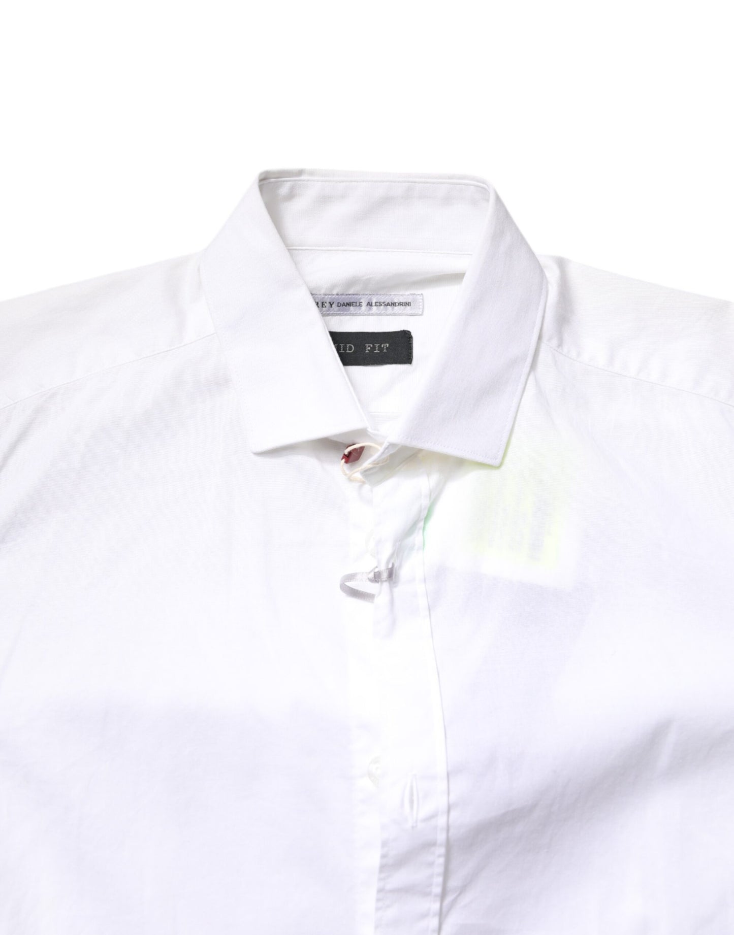 Daniele Alessandrini White Cotton Dress Formal Shirt by Daniele Alessandrini