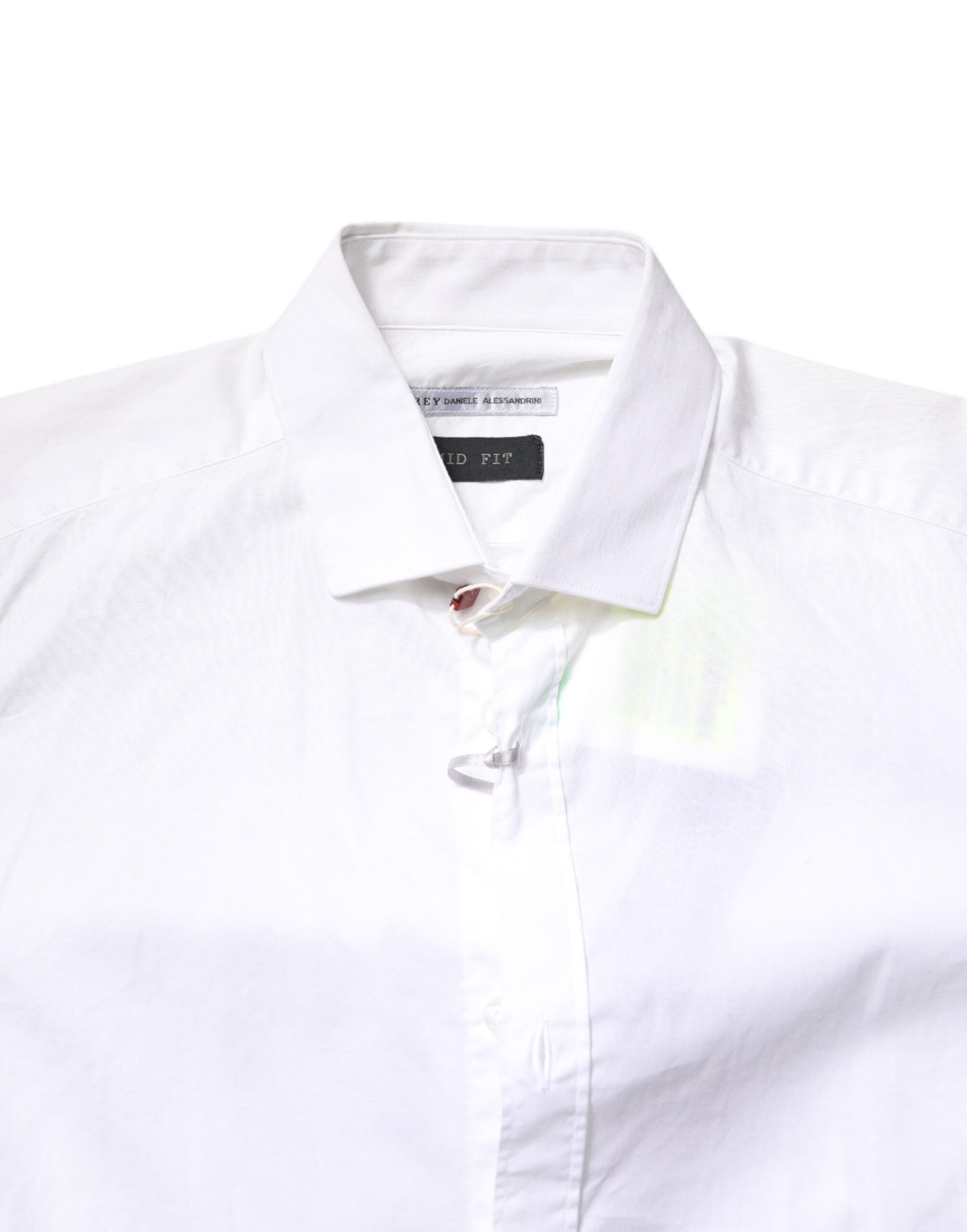 Daniele Alessandrini White Cotton Dress Formal Shirt by Daniele Alessandrini