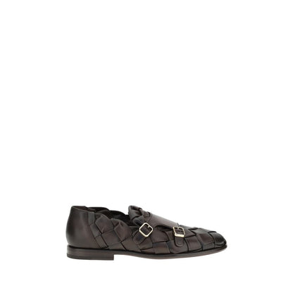 Mocassins en tissu tissé Santoni