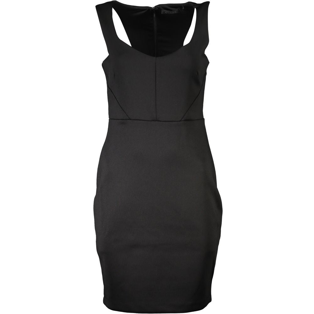Guess Jeans Chic Black Contrast Detail Dress with Wide Neckline by Guess Jeans