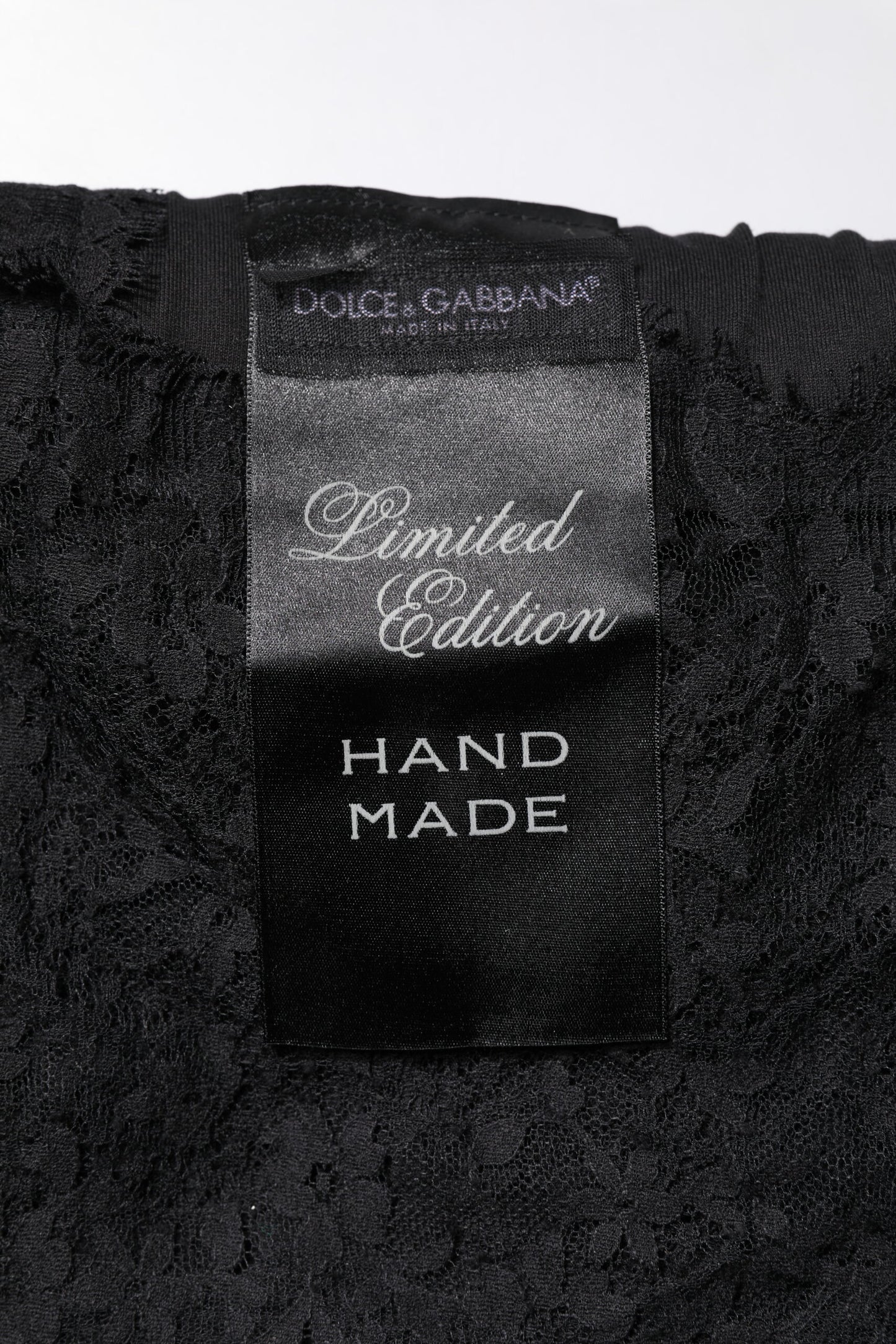 Dolce & Gabbana Black Lace Sheer Sacred Heart Crew Neck Top by Dolce & Gabbana