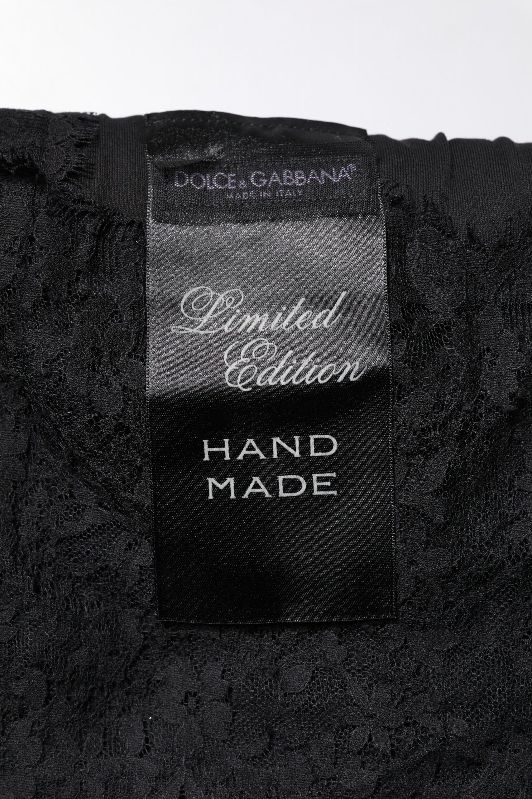 Dolce & Gabbana Black Lace Sheer Sacred Heart Crew Neck Top by Dolce & Gabbana