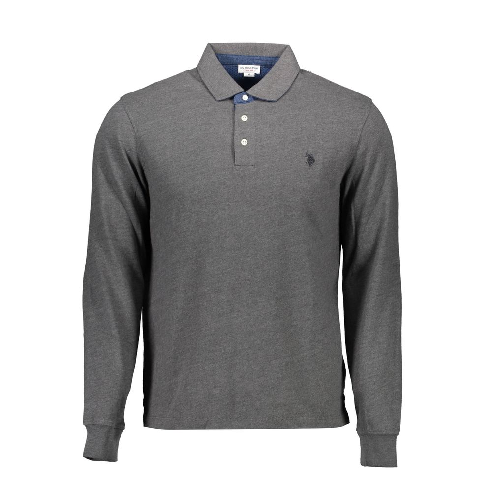 U.S. POLO ASSN. Gray Cotton Men Polo Shirt by U.S. POLO ASSN.