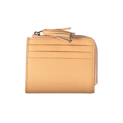 Portefeuille en cuir orange Coccinelle