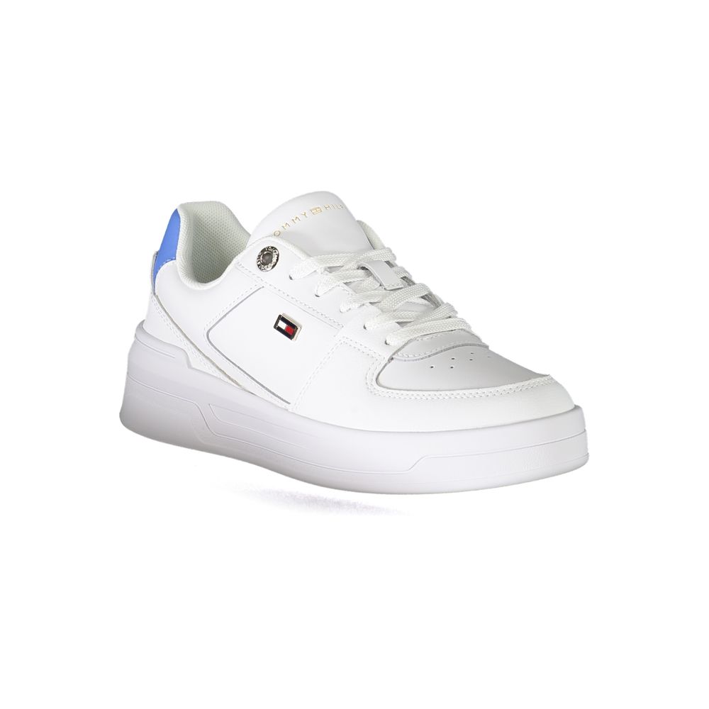 Tommy Hilfiger White Polyester Sneaker by Tommy Hilfiger