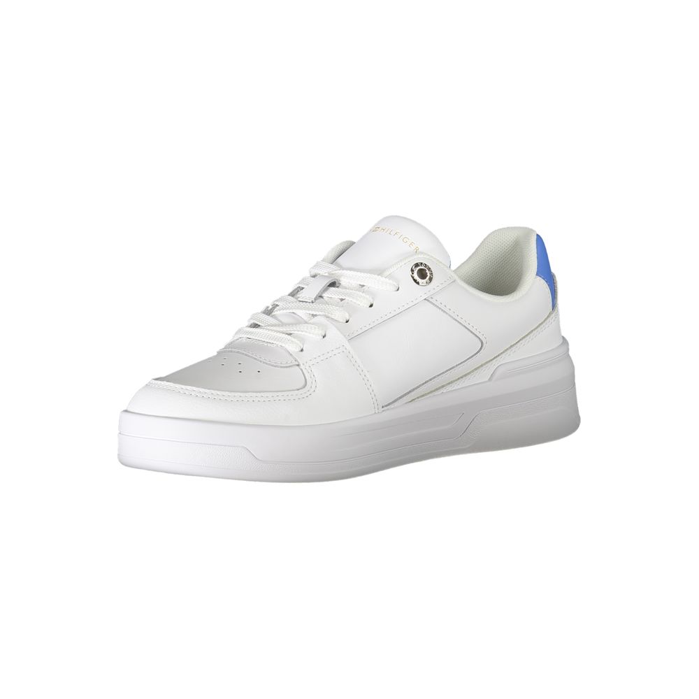 Tommy Hilfiger White Polyester Sneaker by Tommy Hilfiger