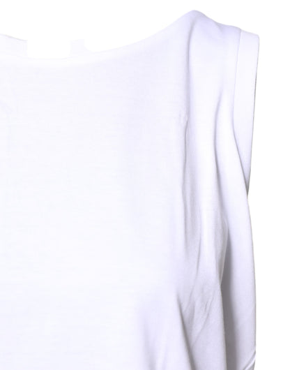 Dolce & Gabbana White Cotton Sleeveless Crew Neck T-shirt by Dolce & Gabbana