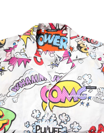 Ensemble pyjama Dolce &amp; Gabbana en coton blanc à imprimé dessin animé pour homme