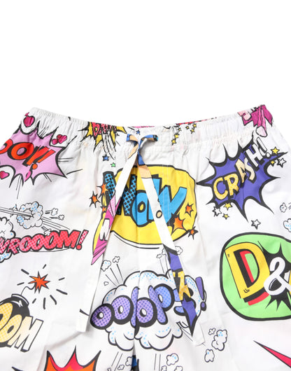 Ensemble pyjama Dolce &amp; Gabbana en coton blanc à imprimé dessin animé pour homme
