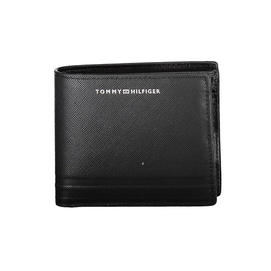 Portefeuille homme en cuir noir Tommy Hilfiger