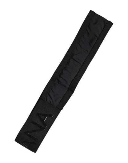 Bonnet en tricot de nylon noir avec logo DG Dolce &amp; Gabbana pour homme