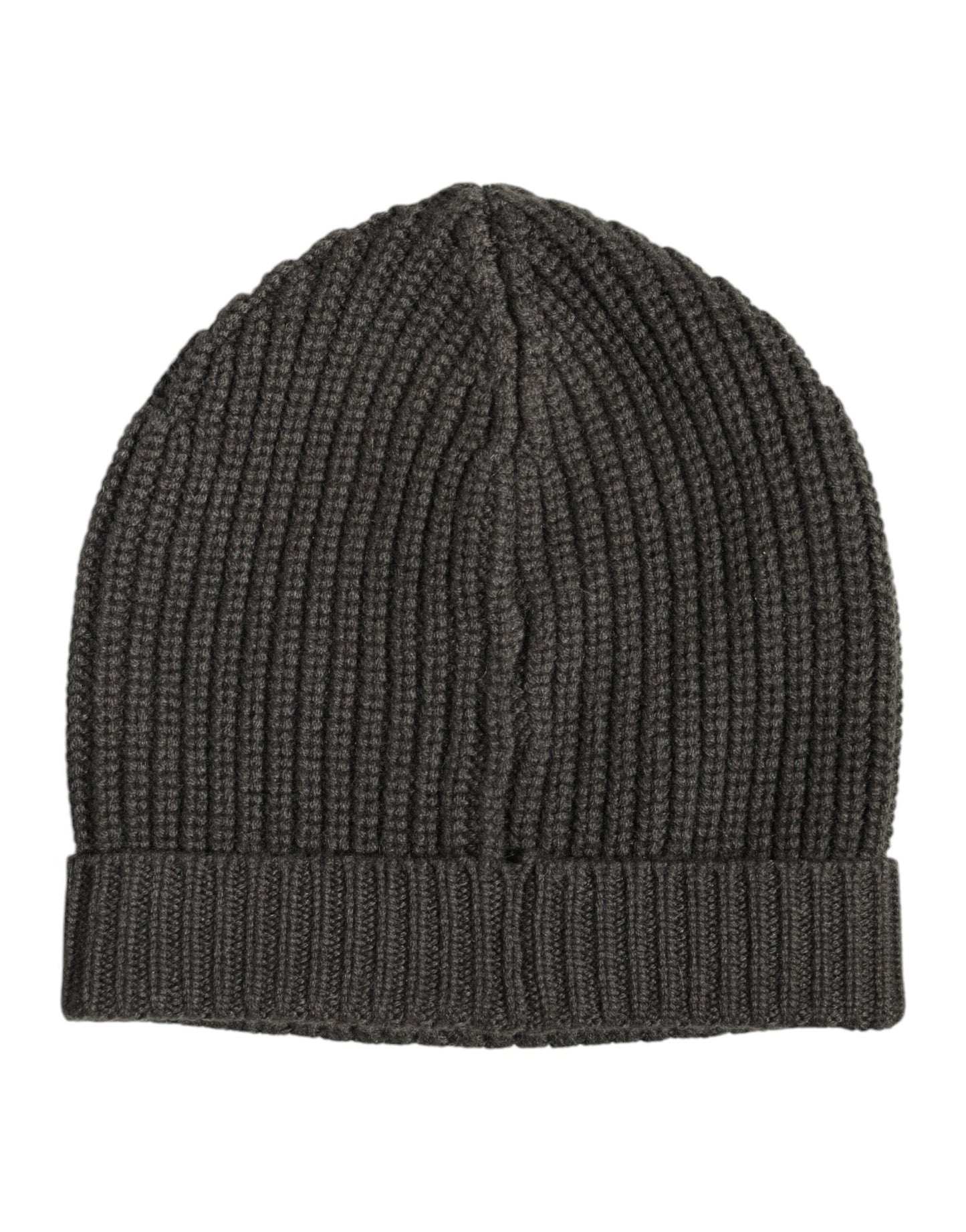 Dolce &amp; Gabbana Dark Gray Cashmere Knit Winter Beanie Hat