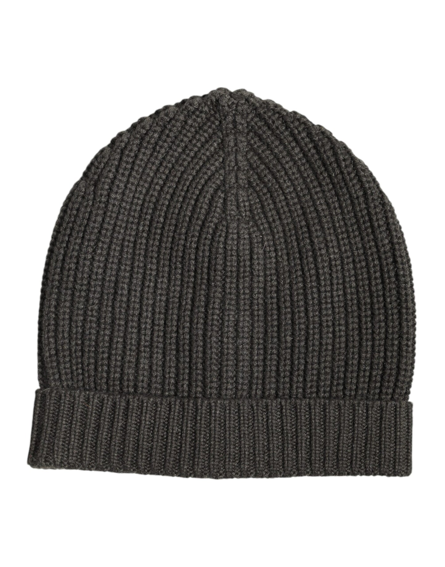 Dolce &amp; Gabbana Dark Gray Cashmere Knit Winter Beanie Hat