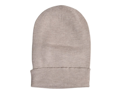 Dolce &amp; Gabbana Beige Cashmere Knitted Winter Beanie Hat