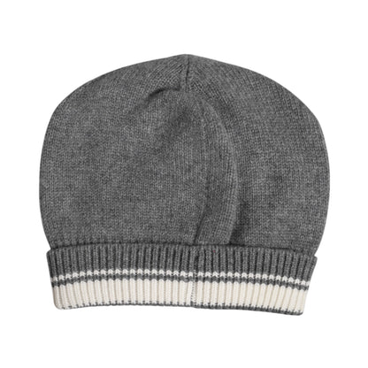 Dolce &amp; Gabbana Gray Cashmere Knitted Winter Beanie Hat
