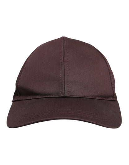 Dolce &amp; Gabbana Brown Cotton DG Crown 6 Panels Baseball Cap