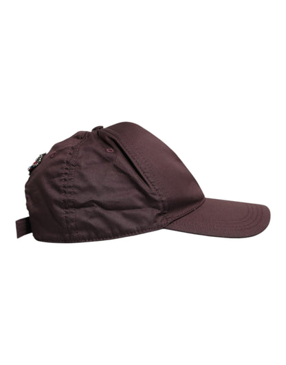 Dolce &amp; Gabbana Brown Cotton DG Crown 6 Panels Baseball Cap