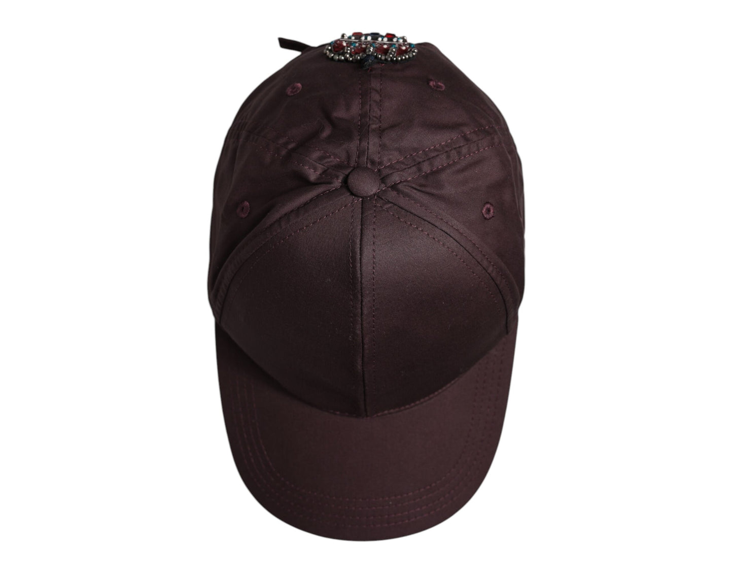 Dolce &amp; Gabbana Brown Cotton DG Crown 6 Panels Baseball Cap
