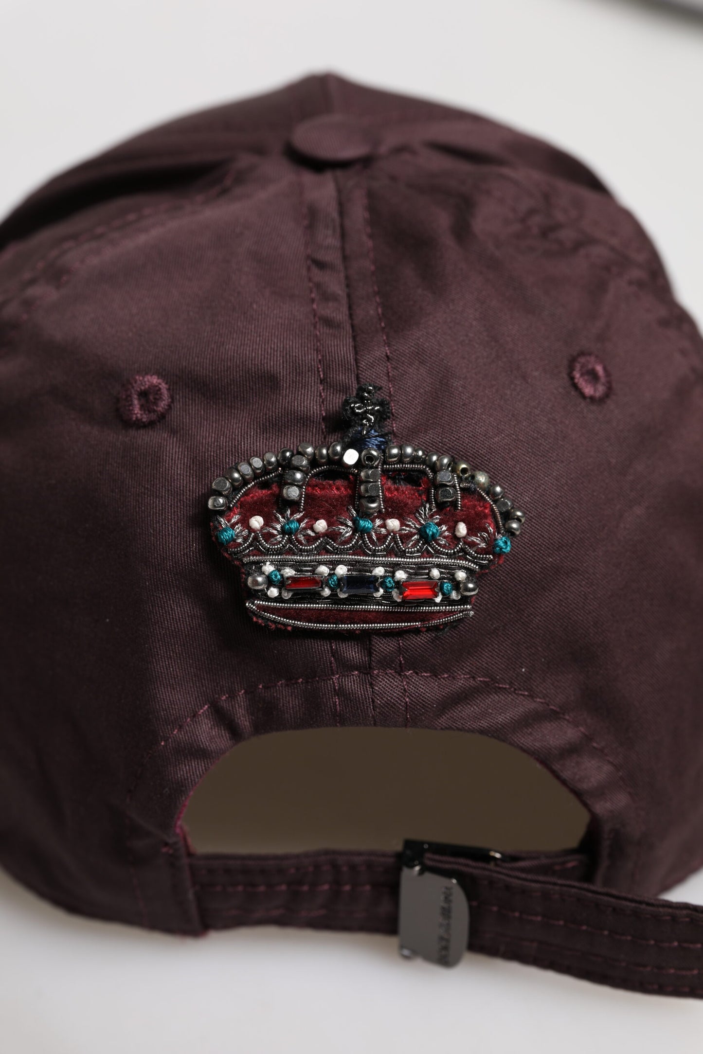 Dolce &amp; Gabbana Brown Cotton DG Crown 6 Panels Baseball Cap